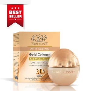 Eva Skin Clinic | Gold Collagen Anti-Wrinkle Cream 3D Effect - krém proti vráskam so zlatom, kolagénom a kyselinou hyalurónovou 50 ml